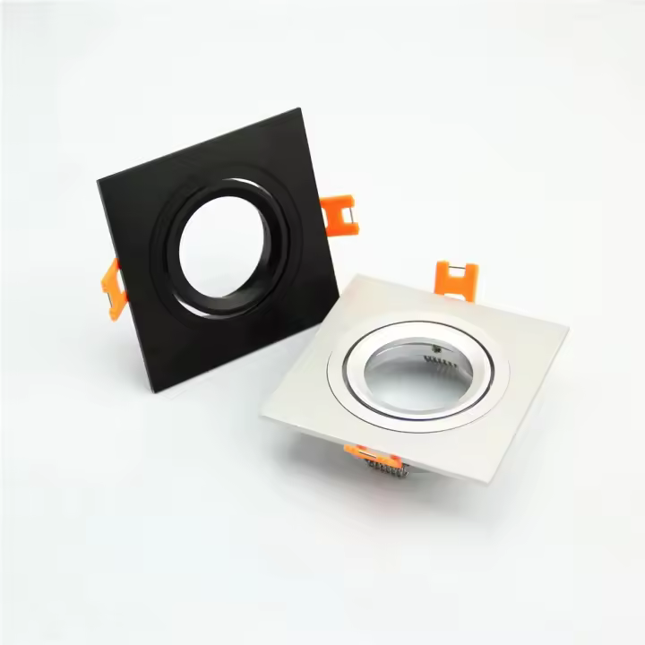 10PCS Luz De Techo Recedida De Aluminio Moderno Fijación Ajustable Spot LED MR16 Marco De Lámpara Negra Con Luz Para Iluminación Interior - 1