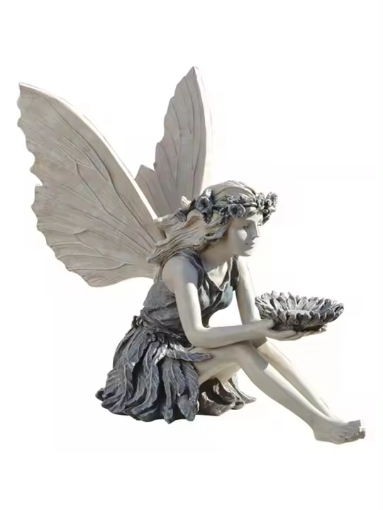 Estatua De Hada De Resina Decoración De Jardín Ángel Niña Artefacto De Joyería Material De Resina Origen China Continental - 1