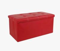Reposiegos de almacenamiento, cajas plegables, reposabebés, banco cubo, capacidad de carga de hasta 300 kg, aptos para salón, dormitorio, entrada. Reposapiés de almacenamiento, reposapiés del asiento, material de cuero simulado, espacio amplio - details 3