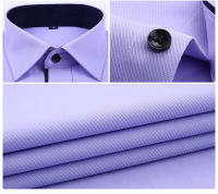 Camisa Negra Para Hombre 2024 Cuello Cuadrado Camisa De Negocios Casual Cómoda Y Transpirable Ajustada Con Mangas Largas Y Estilo Clásico - details 22