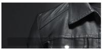 Chaqueta De Cuero Para Hombre Con Cuello En V Estilosa Y Acolchada Impermeable Para Motocicleta Y Trabajo Estilo De Invierno Gruesa Y Justa - details 9