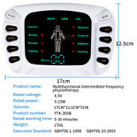 Masajeador Eléctrico De Terapia De Acupuntura Para El Cuerpo Salud Care Estimulador Muscular De Meridianos Aparato De Fisioterapia Y Adelgazamiento - details 13