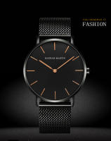 Reloj De Negocios Para Hombre Hannah Martin Movimiento Japonés De Cuarzo Acero Inoxidable Ultrafino Estilo Casual Plata Negra - details 8