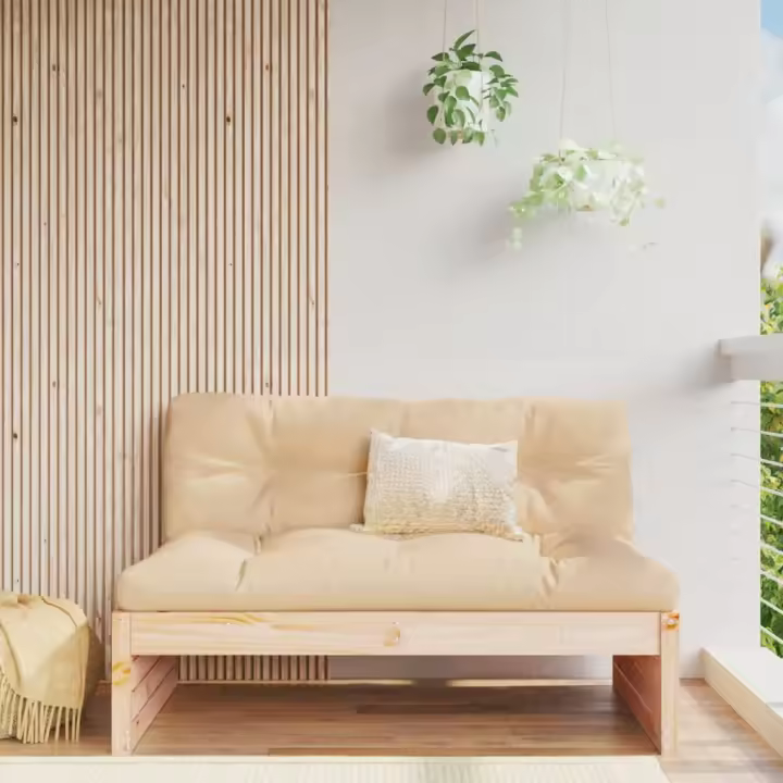 Sofá central de jardín madera maciza de pino 120x80 cm - 1