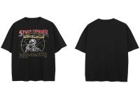 Camiseta De Algodón Negra Para Hombre Estilo Hipster Con Diseño Gráfico De Bony Dead Call Streetwear Casual Tops Tees Hip Hop - details 2