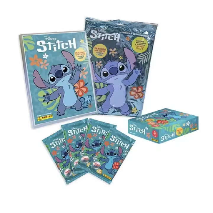 Pack Archivador y 28 Sobres (en total) de Stitch Disney  Official Trading Card,Coleccionables Oficial de Panini - ¡LEED DESCRIPCIÓN PARA MAS INFORMACIÓN! - 1