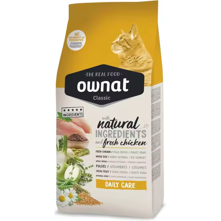 OWNAT CLASSIC DAILY CARE PIENSO PARA GATOS 3x1,5kg/4Kg/15kg - 1