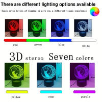Lámpara De Noche 3D Ilusión Óptica Gato Estrella Con Toque Y Cambio De Color Ambiental 7 Colores Para Dormitorio - details 1