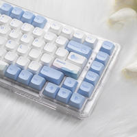 Keycaps De PBT Tema Oceano Ballena 133 Teclas XDA Profile Para Teclado Mecánico MX Switch Azul Blanco Dye Sublimation - details 4