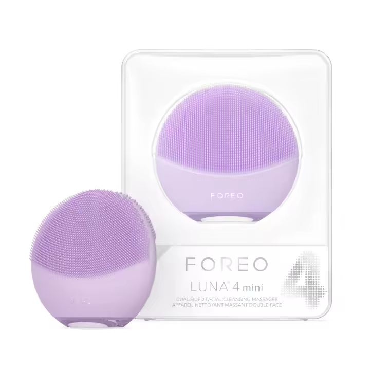 FOREO LUNA 4 mini Cepillo de limpieza facial y masajeador facial - Mejora la absorción de los productos de cuidado facial - Cuidado facial simple - Para todo tipo de pieles - 1