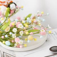 1Pc 50cm Árbol De Huevos De Pascua En Espuma Colorida Planta Artificial Para Decoración De Fiesta Y Hogar Disponible Para Vaso De Decoración - details 1