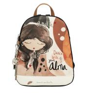 Mochila triple Anekke Alma - Mochila de mujer - Tres compartimentos independientes con cierre de cremallera - Bolsillo exterior trasero con cremallera - Asas regulables - Ref. 40705-044 - Mide 24 x 30 x 12 cm - details 0