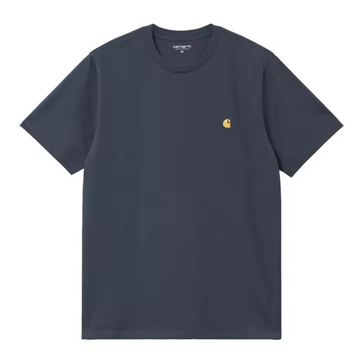 Camiseta Carhartt Azul S/S Chase T-Shirt Dusky Blue Ajuste Holgado - 1