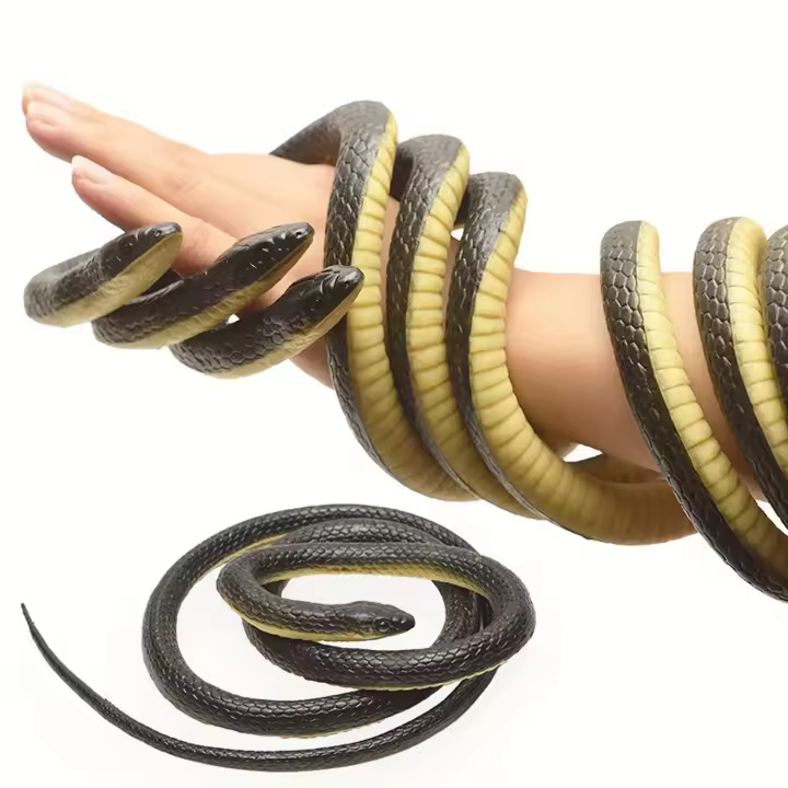 Juguete Realista De Goma 123cm Serpiente Sintética Para Simular Anaconda Para Halloween Accesorios De Piñata Y Fiestas - 1