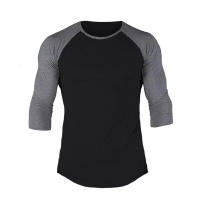 Camiseta De Entrenamiento Fitness Para Hombres Manga Larga Algodón Transpirable Ropa Deportiva Correr Gym Bodybuilding Color Sólido - details 14