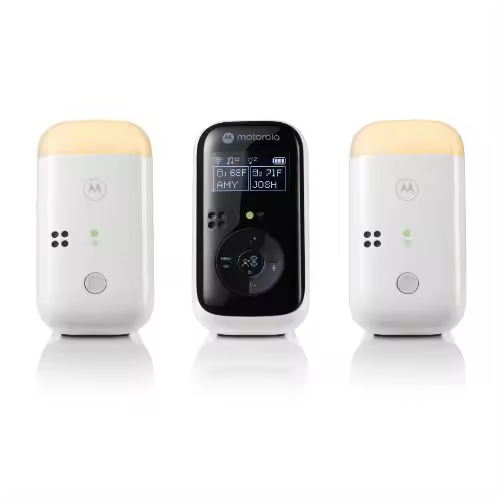 Motorola Nursery Vigilabebés de Audio PIP15 con Sonido HD, Monitorización de Temperatura, Comunicación Bidireccional, Luz Nocturna y Canciones de Cuna - 1