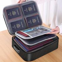 Bolsa De Documentos Fireproof Negra Resistente Al Agua Con Cierre De Cremallera Portátil Organizador De Laptop Archivos Certificados Multi-compartimentos - details 0