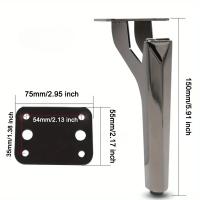 Pies De Sofá Elegantes De Metal 15cm Negro Versátiles Para Soportes De TV Mesas De Café Camas Armarios De Baño Muebles - details 2