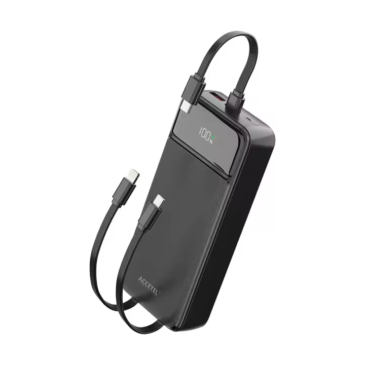 Batería externa de Carga Rápida 20000mAh 22.5W PD+QC3.0 - Negro PBB2420B Marca Accetel - 1
