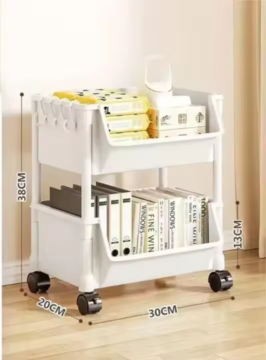 Estante De Libros Con Carroleta Para Cocina Almacenamiento En Rincón Estrecho Armario De Baño Organizador Para Hogar Y Sala De Estar Regalo - 1