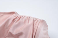 Vestido Maxi Dulzura Elegante Y Sólido Con Hombros Acentuados Y Cintura Definida Para Fiesta De Noche Mujer Otoño Invierno - details 2