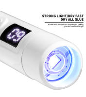 Mini Secador De Uñas Profesional Con Pantalla Y Luz UV LED Recargable Portátil Para Arte De Uñas Lámpara Upright Removible De ABS - details 2