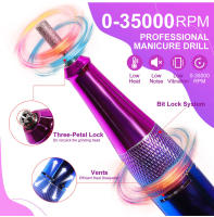 Máquina De Uñas Recargable 35000RPM Con Pantalla LCD Bajo Ruido Profesional Pulidora De Uñas Con Conjunto De Accesorios Para Manicura - details 2