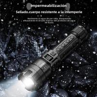 Linterna táctica de alta potencia para acampar, linterna tipo C, recargable por USB, Zoom, de largo alcan, Ultra potente, 9900IM - details 4