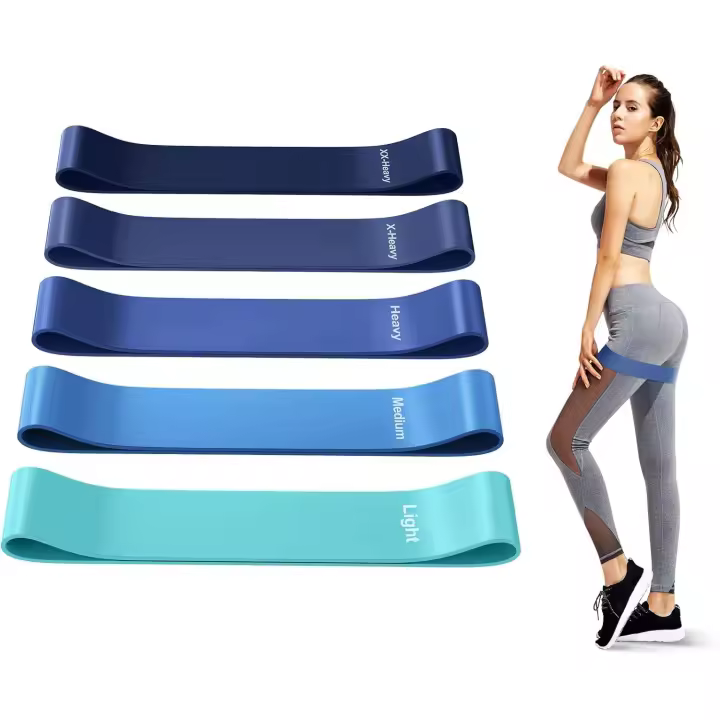 Bandas Elasticas Musculacion [Set of 5],Cintas Elasticas Musculacion Skin-Friendly Gomas Elasticas Musculacion,Bandas Elasticas Fitness con Bolsa Almacenamiento para Piernas,Glúteos,Brazos,Yoga - 1