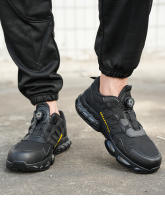 Botas De Seguridad Para Hombre Con Punta De Acero Transpirables Y Ligeras Zapatos De Construcción Con Botón Rotativo Suela De Goma Cómodas Para Todas Las Estaciones - details 15