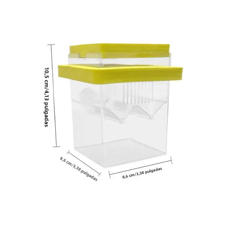 Caja De Cría De Peces Flotante Incubador De Acuario Con Ventosas Para Guppys Y Bettas Caja De Aislamiento Para Amantes De Los Peces Material Plástico - 1