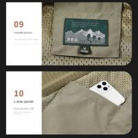 Chaleco De Verano Para Hombre Chaleco Sin Mangas Táctico Impermeable Para Caza Pesca Camping Con Bolsillos Y Cola De Caballo Casual - details 26