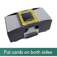 Barajadora de cartas automática, máquina repartidora de cartas a batería, barajadora de cartas de casino eléctrica para UNO, Blackjack, Texas Hold'em, juegos de cartas para el hogar - details 2