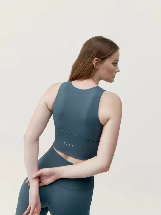 Born Living Yoga Top Elin Slate - 1