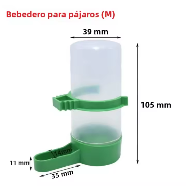 Bebedor Automático Para Pájaros Tanque De Agua Para Periquito Y Pigeon Alimentador De Pájaros Con Bebedero Y Alimentador En Un Unidad - 1