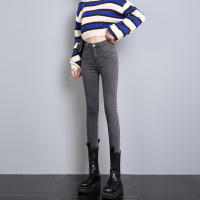 Nuevas Jeans Térmicas Para Mujer Invierno Con Forro De Plush Cálidos Y Elásticos Skinny Denim Gruesos Para Estudiantes Trousers De Madre Con Fur - details 24