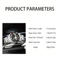 Reloj De Pulsera De Cuarzo Para Hombre LVPAI Silvery Fashion Casual Estilo De Negocios Pulsera De Acero Inoxidable Dial Exquisito - details 5