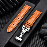 Correa De Reloj De Cuero Auténtico Para Negocios Reemplazo De Correa De Reloj 18mm 20mm 22mm 24mm Con Hebilla De Mariposa - details 4