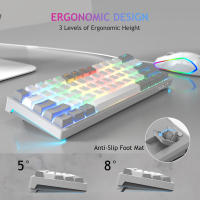 Teclado Mecánico De Juegos Mini AULA F3261 RGB Efecto USB Con Switches Rojos 61 Teclas Cable Separado Desmontable Para Mac Windows - details 4