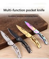 Cuchillo Plegable De Acero Inoxidable Con Llavero Herramienta De Exterior Cuchillo De Bolsillo Fácil De Transportar Para Actividades Al Aire Libre - details 0