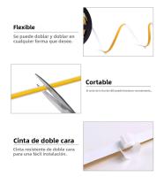 Tira LED COB Super Delgada 5mm Alta Densidad Flexible 1m 2m 3m 4m 5m Para Decoración De Habitaciones Y Luz De Televisión - details 5