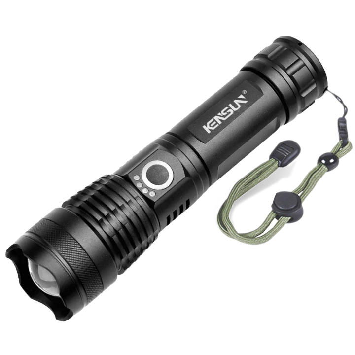 Linterna De Mano Recargable De Alta Potencia 4-Nucleo XHP50 LED Tipo-C Con Zoom Para Camping Exterior Y Emergencias Lanternas De Aluminio Para Excursionismo Y Defensa Personal