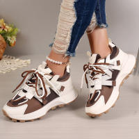 Nuevas Zapatillas De Mujer 2024 Cómodas Y Transpirables Con Cordones Plataforma Baja Para Exterior Casual Colorido Mesh - details 15