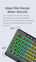 Teclado De Juego ONIKUMA G32 Con Teclas RGB Retroiluminadas Y Cubiertas Mate 104 Teclas Teclado De Membrana Para PC Gamer - details 5