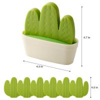 Juego De 6 Coasters De Cactus Con Soporte Para Florero Creativo Tapete De Hoja De Arce Para Bebidas Decoración De Barra Para Mesa De Café - details 5