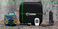 CIGMAN CM-701SE Nivel láser de 12 líneas 3x360°, Autonivelante, Línea Cruzada Verde 3D, con Control Remoto y Soporte Magnético en Forma de "L", Distancia de Trabajo de hasta 50m, Resistente al Agua y al Polvo IP54 - details 8