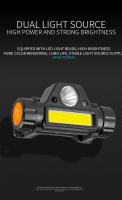 Linterna Frontal COB LED Recargable Con Imán Impermeable Para Camping Pesca Minera Luz De Escritorio Con Ángulo De Haz De 60° - details 16