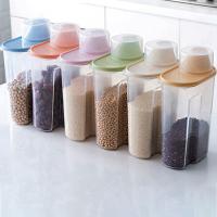 Caja De Almacenamiento Para Cereal Transparente Dispensador De Alimentos Plástico Ecológico Para Harina Frutas Secas Y Aperitivos Uso En La Cocina - details 1