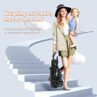 Foldable Baby Stroller Luxurious Portable Travel Baby Carriage Fold Pram High Landscape Shock Absorption Newborn Infant Stroller - details 0