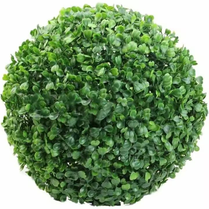 Bola artificial, bola de hierba de planta, bola de plástico verde, bolas de topiario artificiales para el hogar, decoración de fiesta de boda al aire libre, girasol - 1